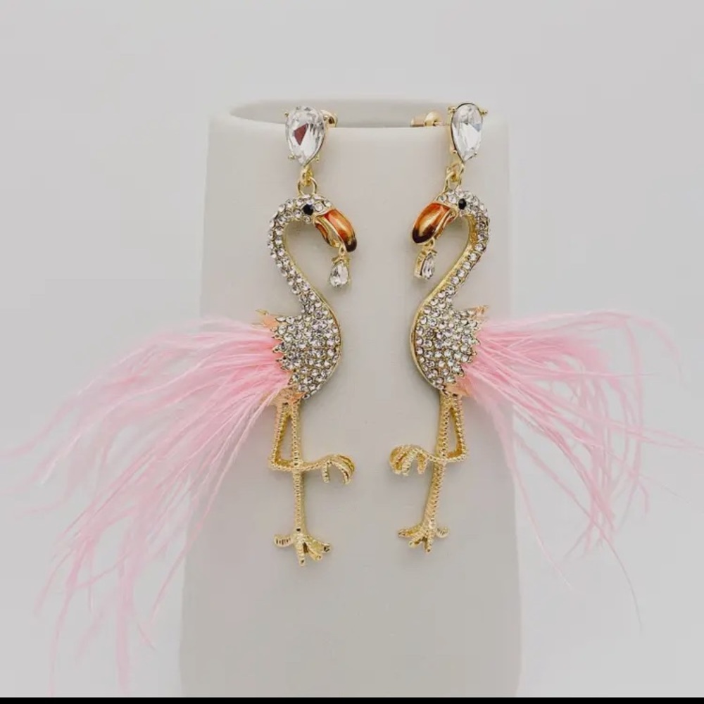 Flamingo earrings